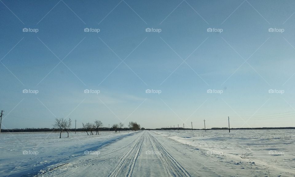 snow road