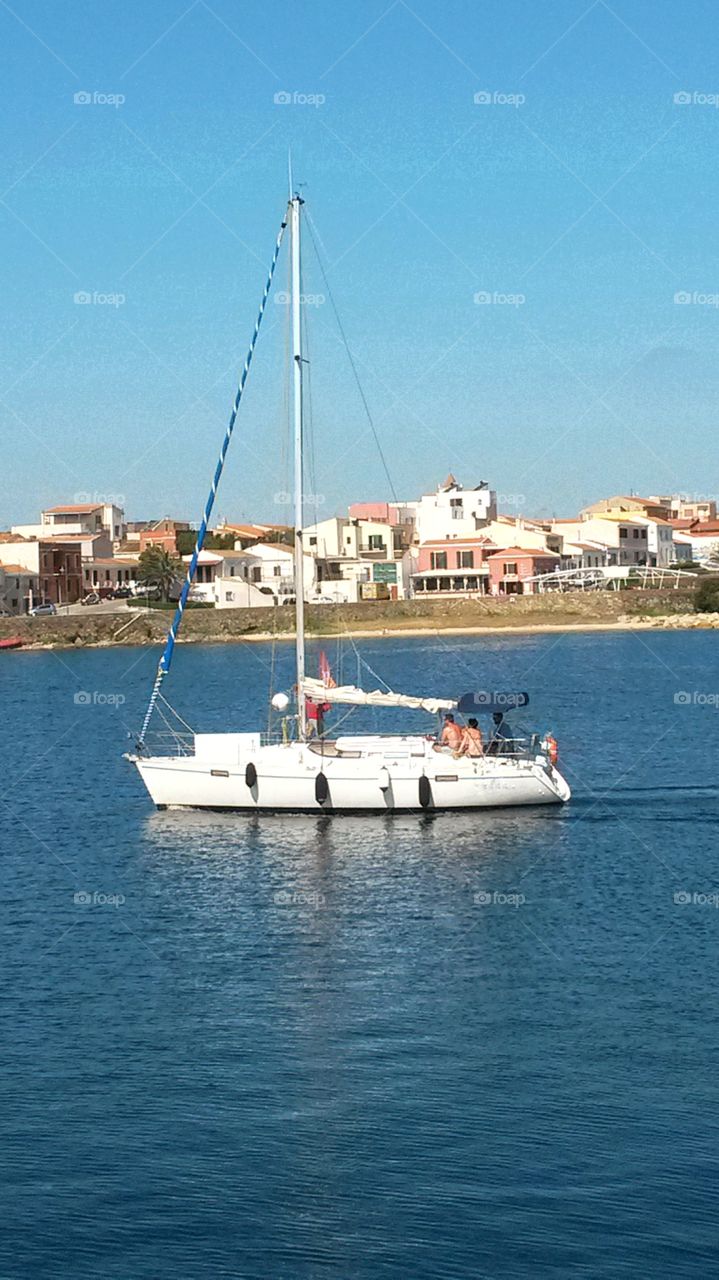 Sailing in Stintino, Sardinia, Italy