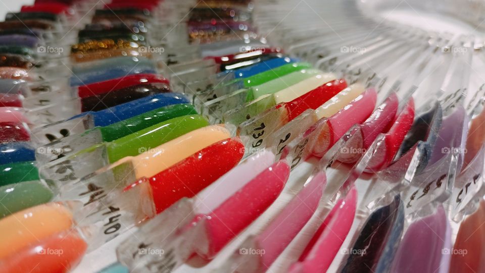 bright colors for manicure, nail and flower patterns for manicure, multi-colored nails, spectrum of color examples