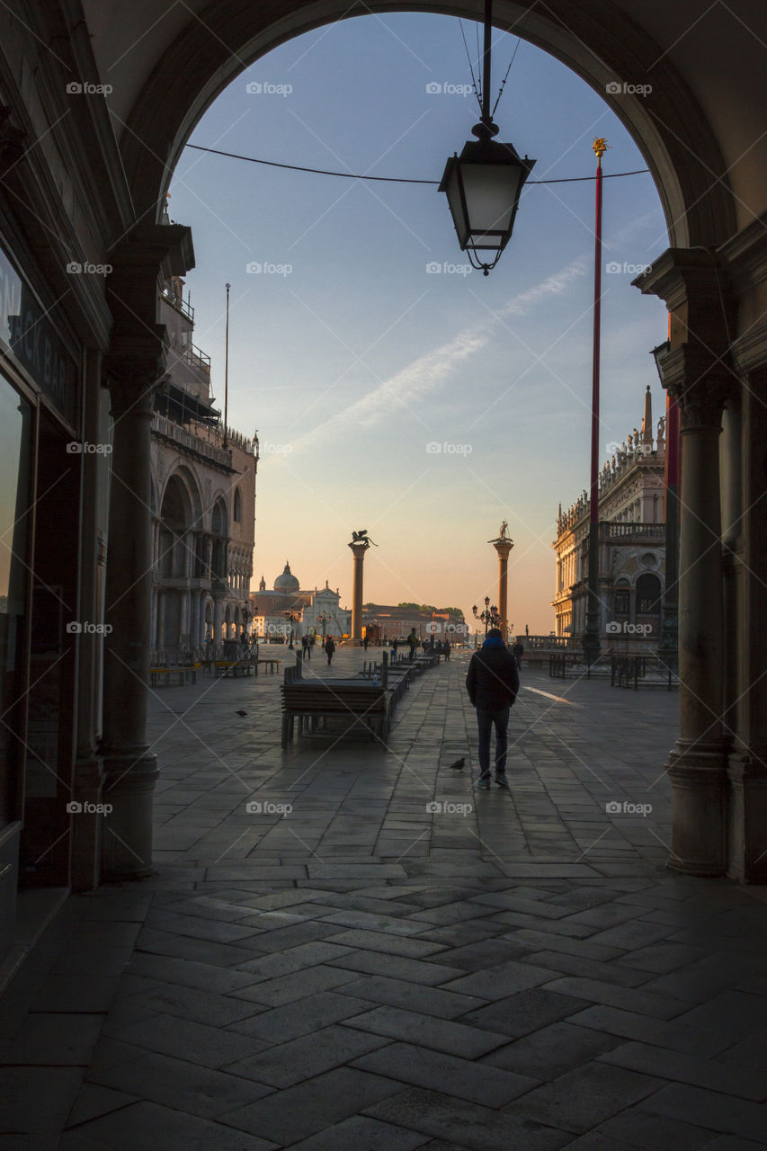 St Mark's square in the early morning