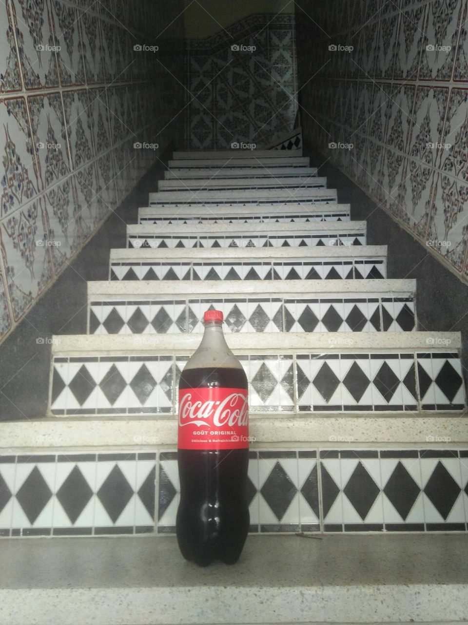 Downstairs and coca-cola