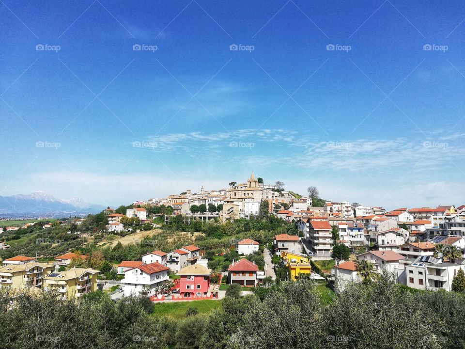 View of Spoltore in the province of Pescara