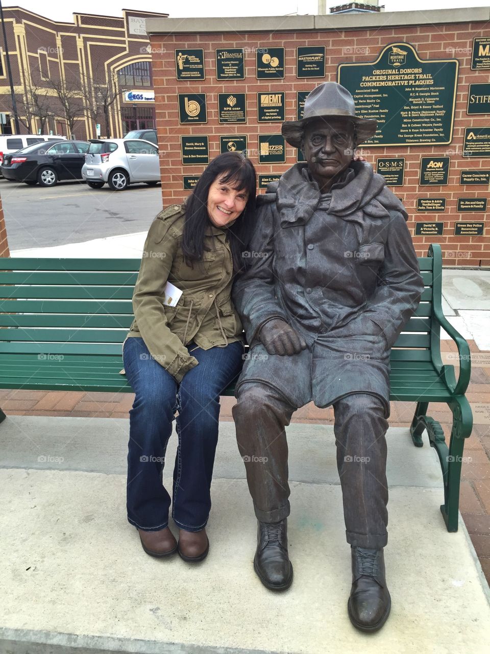 Senior woman sitting on bench