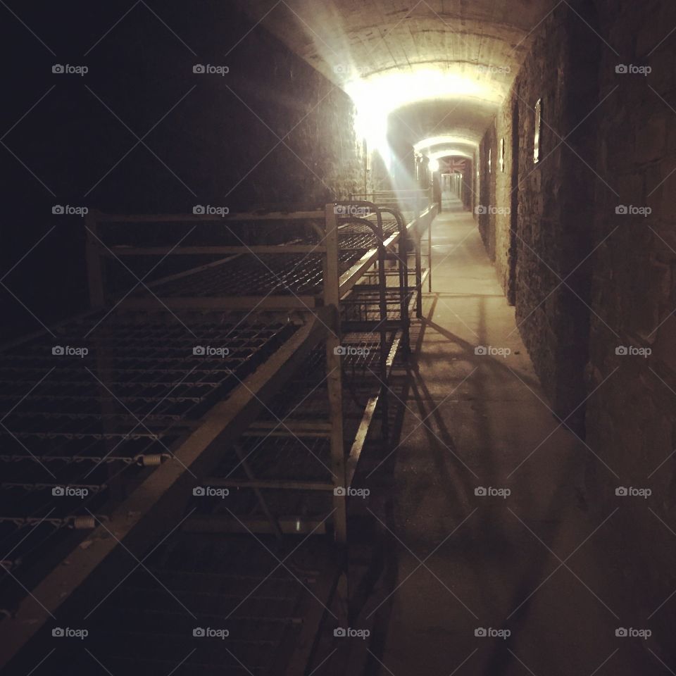 Tunnel, Subway System, Light, No Person, Step