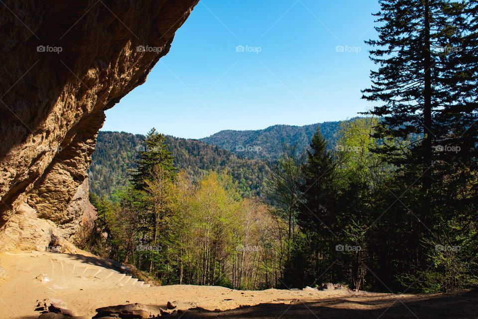 Landscape image of the Great Smoky Mountains in Gatlinburg Tennessee 