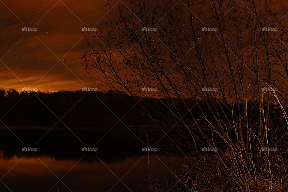 Stars aver the lake at trail of tears in Missouri 