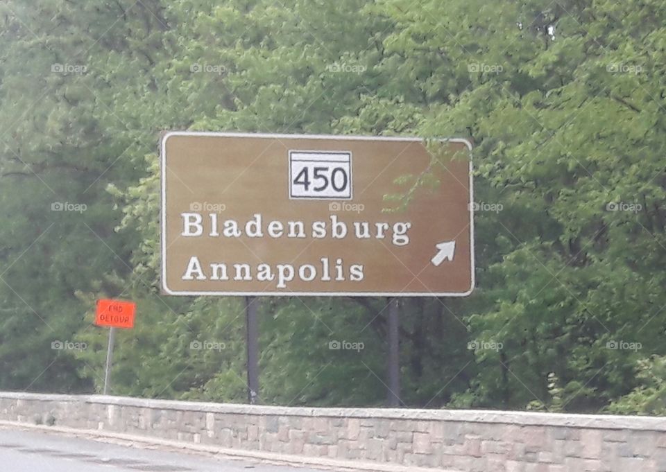 Maryland road sign