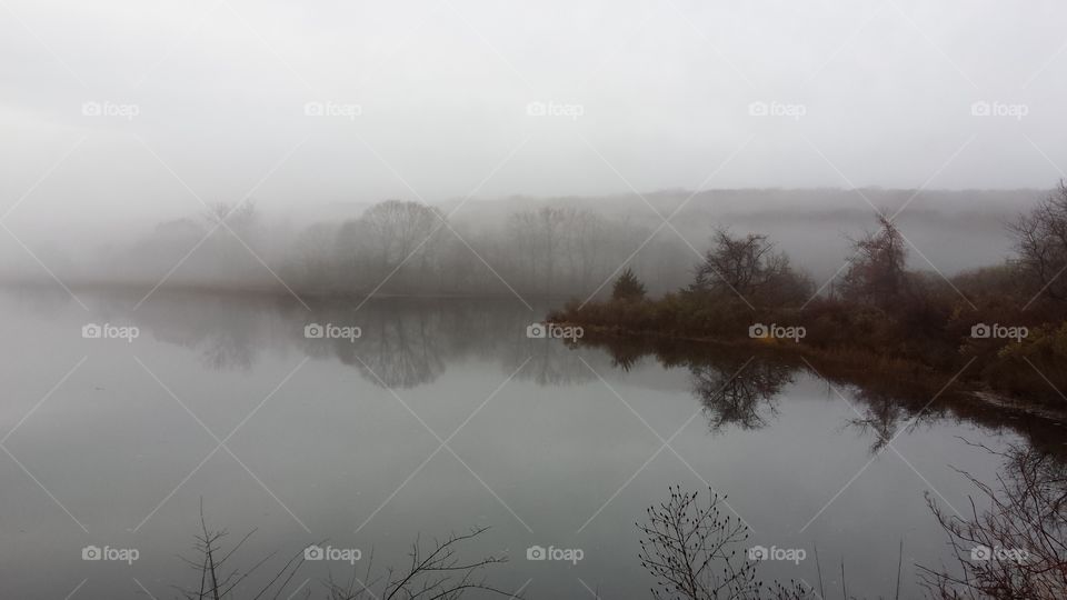 Fog, Mist, Landscape, Dawn, Lake