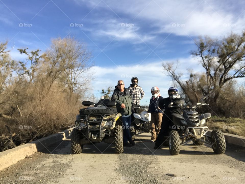 Quad riding with friends is a great way to blow off some stress from the week. 