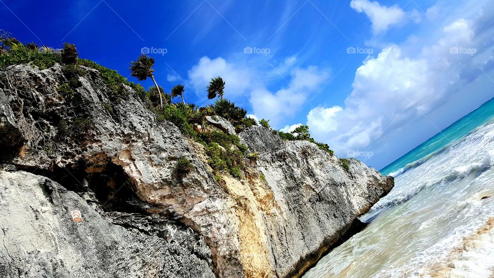 Rock formation at Tulum