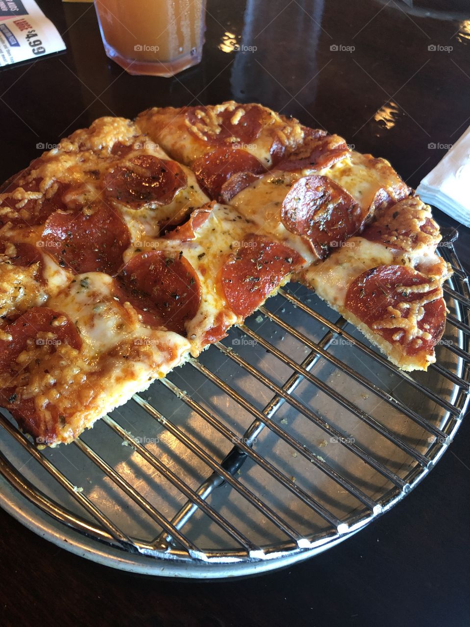 Crispy individual pizza 