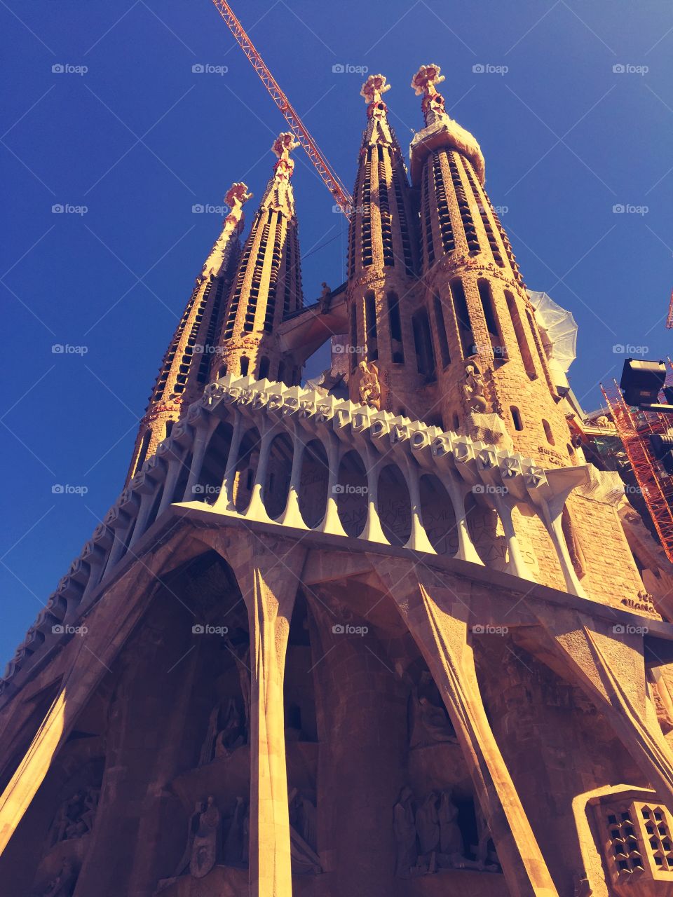 Sagrada Familia on a fine bright day