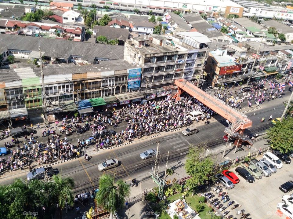 BANGKOK, THAILAND - JANUARY 13: Unidentified Thai protesters rally