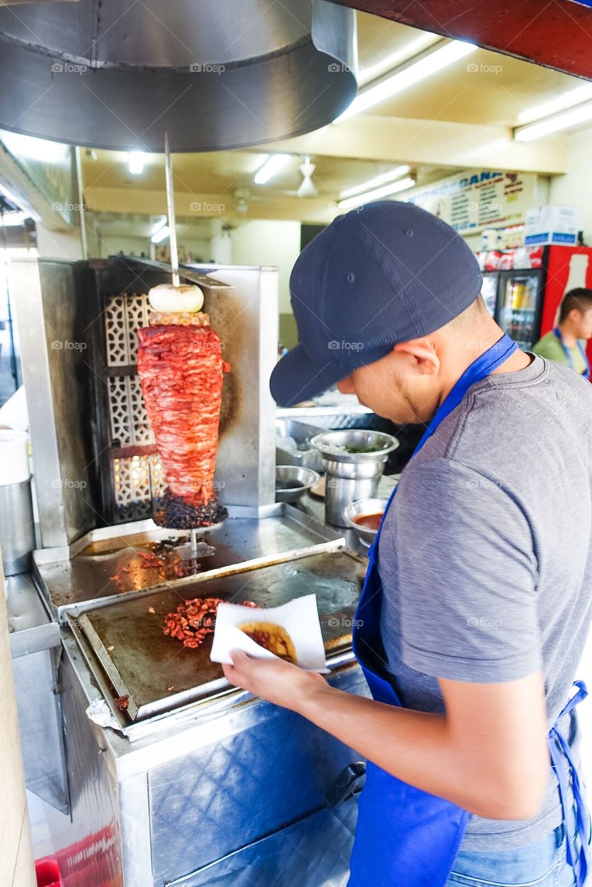 Chicken tacos in Tijuana