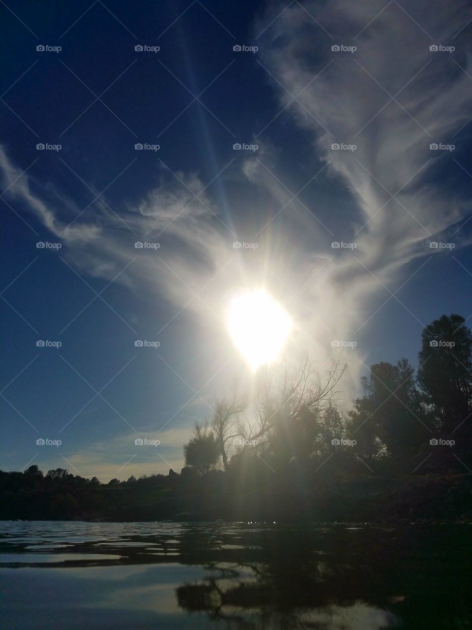 Cloud over Folsom lake
