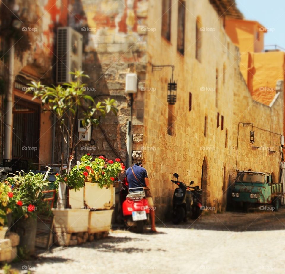 Old town in Rhodos