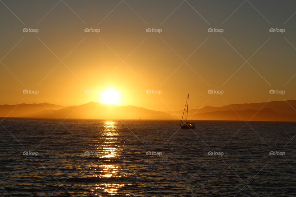 Sunset, Dawn, Sea, Sun, Water