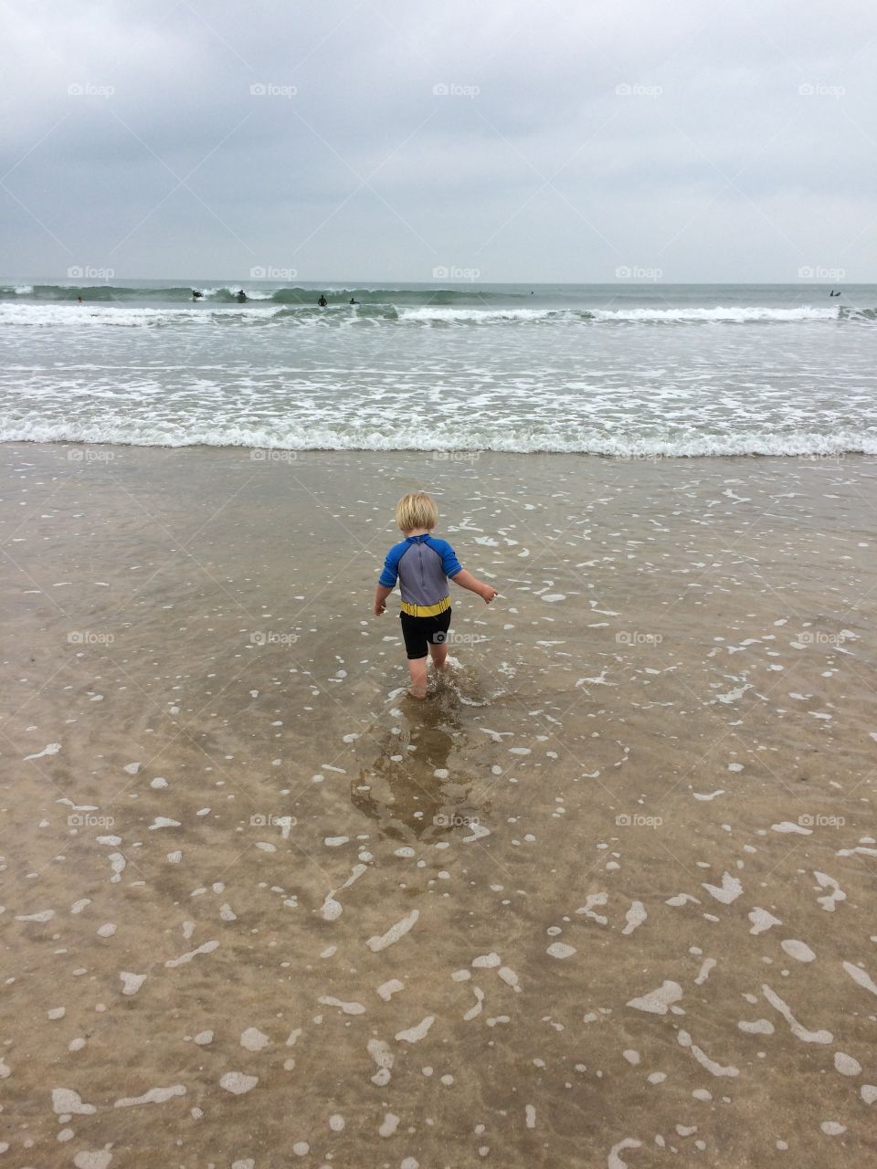 Happy in the waves of Woolacombe 