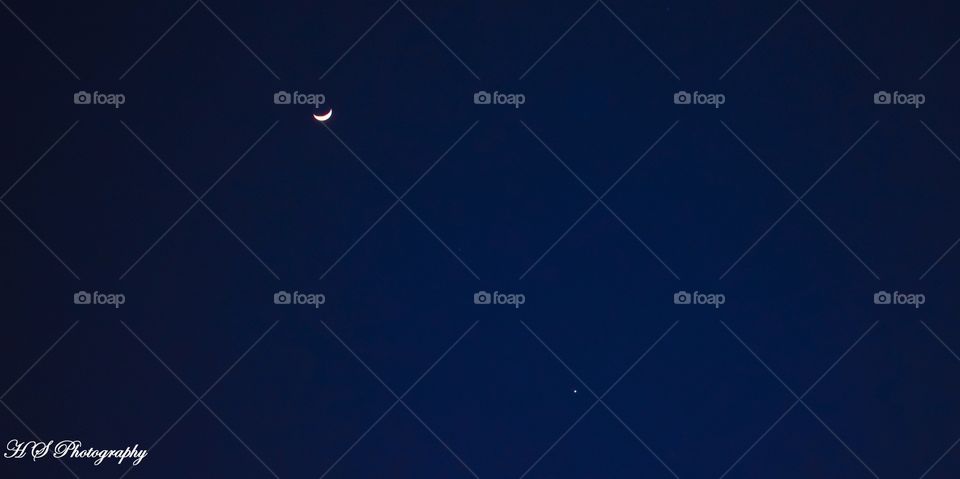 Half Moon .with bright star