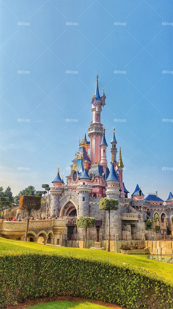 Magical Disney tower in Disneyland Paris