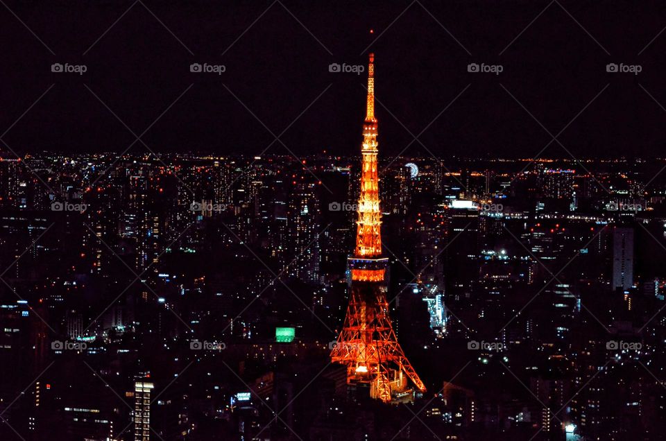 Japan Tokyo tower night view