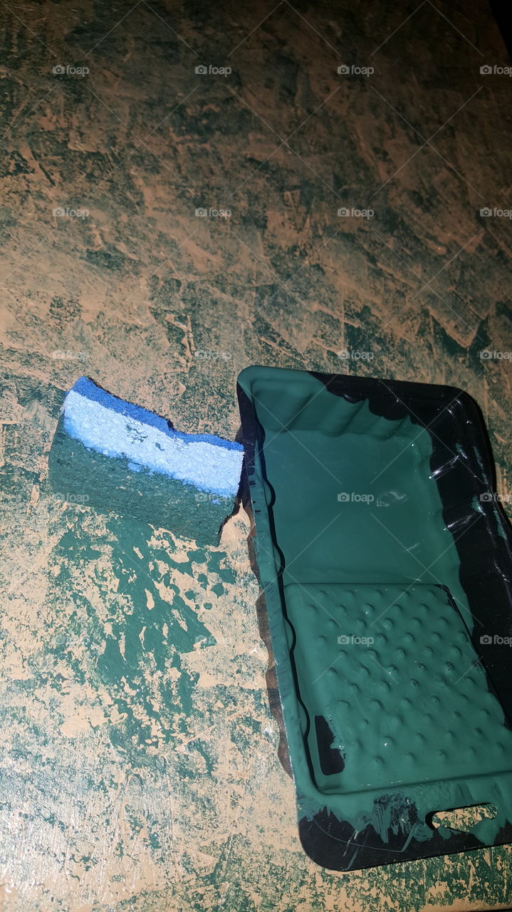 sponge and paint