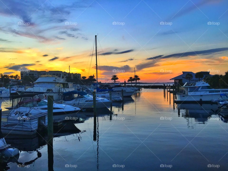 Water, Sea, Boat, Sunset, Pier