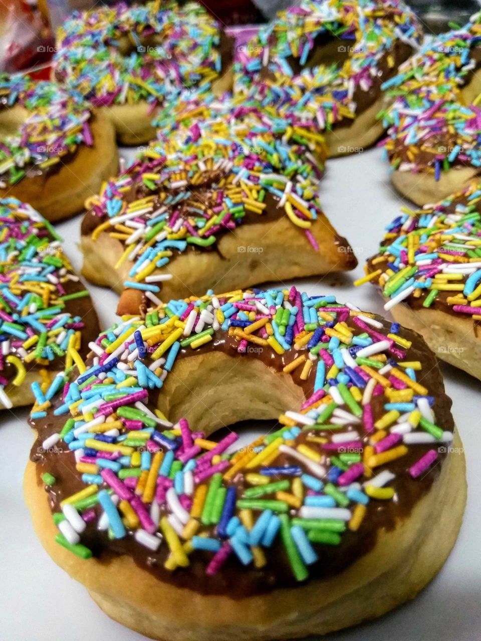 Rainbow donuts