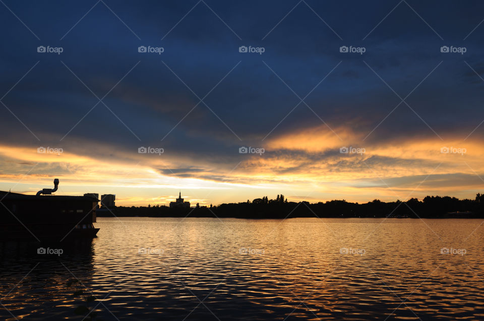 Sunset on the lake