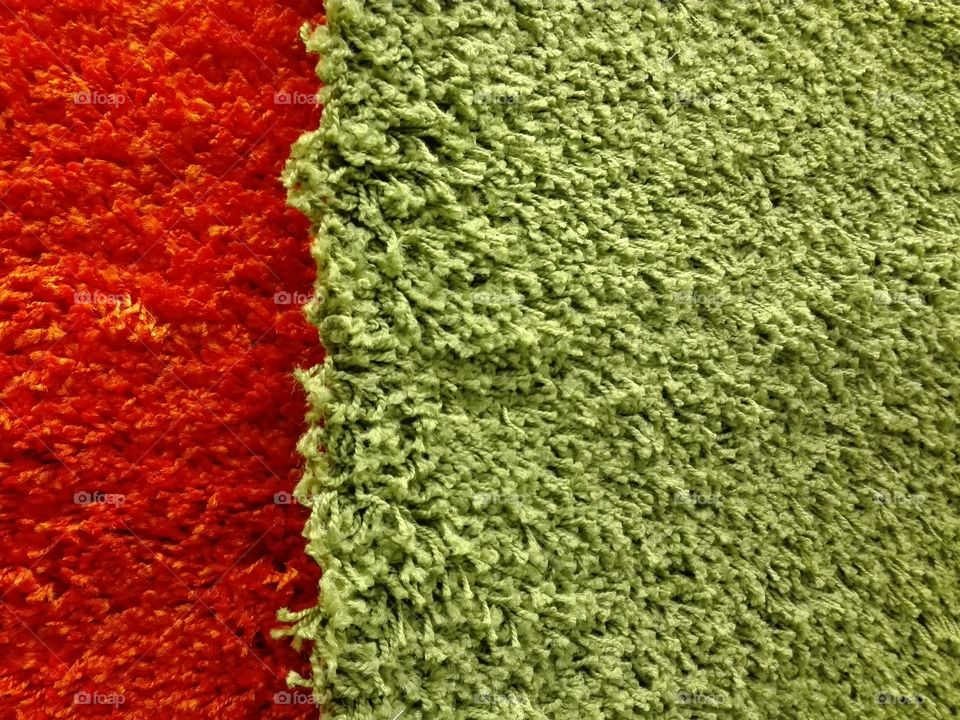 Colored fabric for carpets