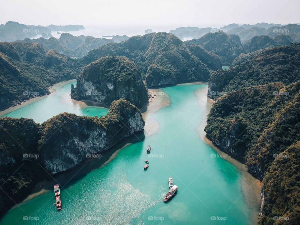 Spectacular landscape of the Ha Long Bay