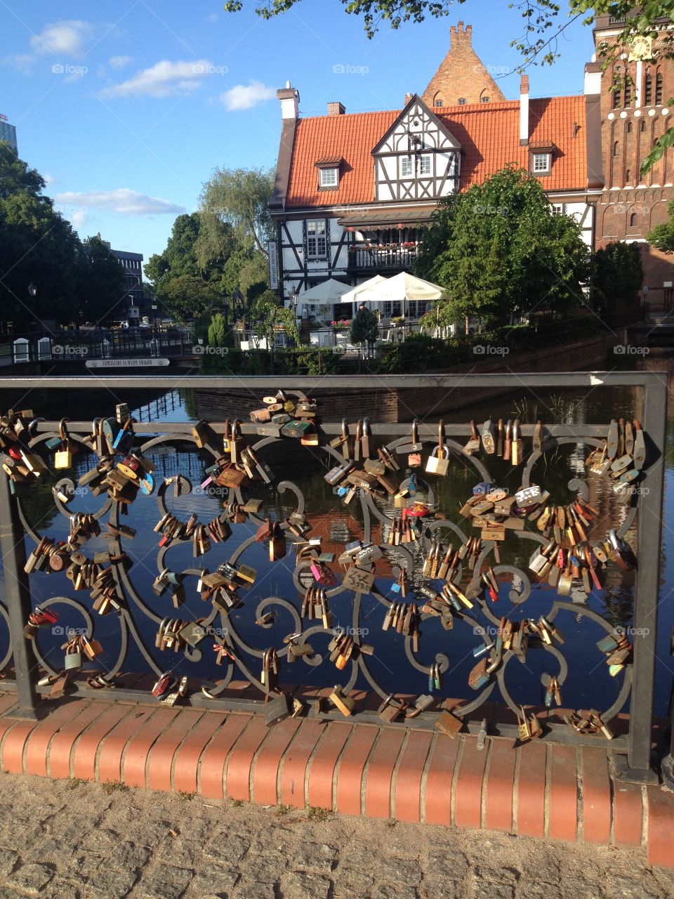 Poland. Poland, Gdansk. 
Lovelock bridge.