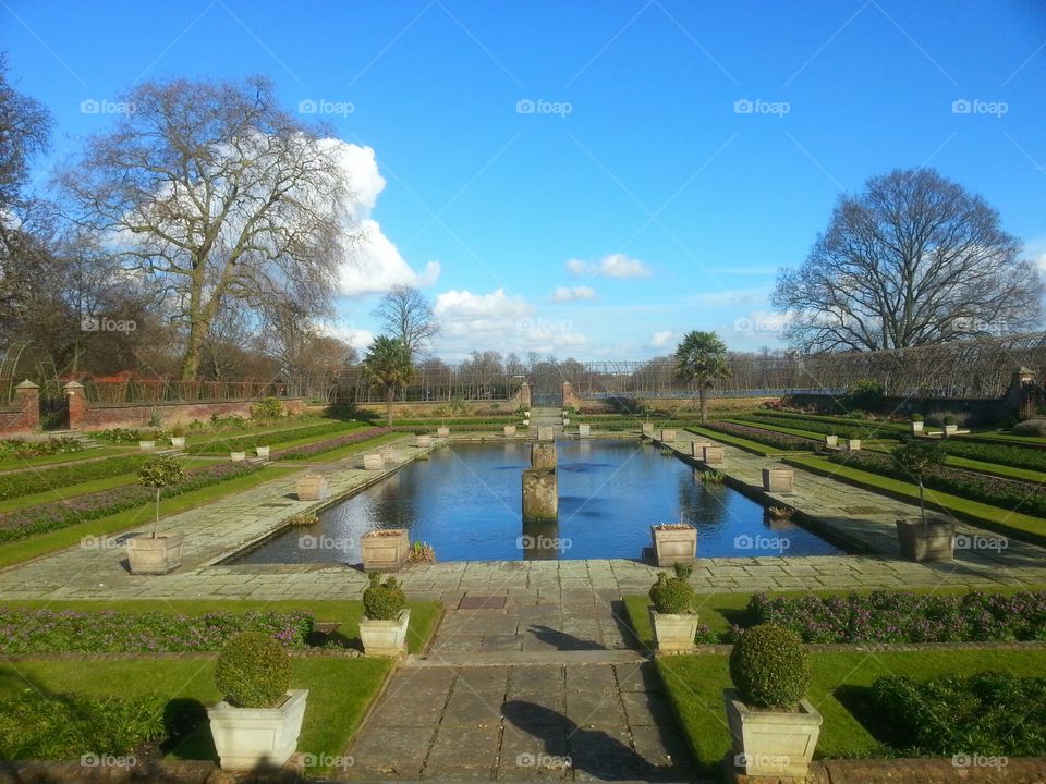 Formal garden in kensington palace