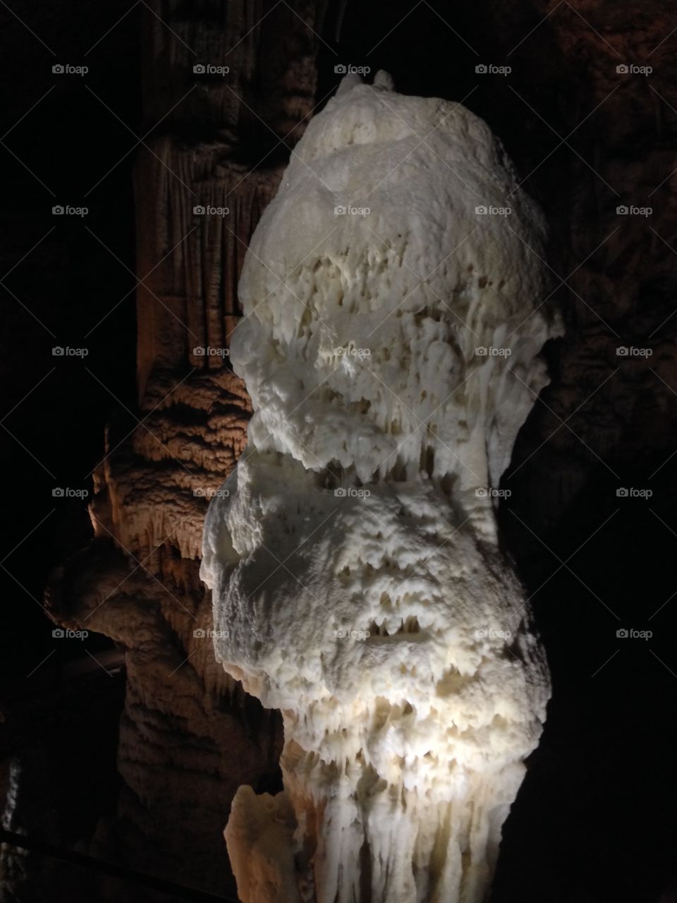 Close-up of limestone in the cave