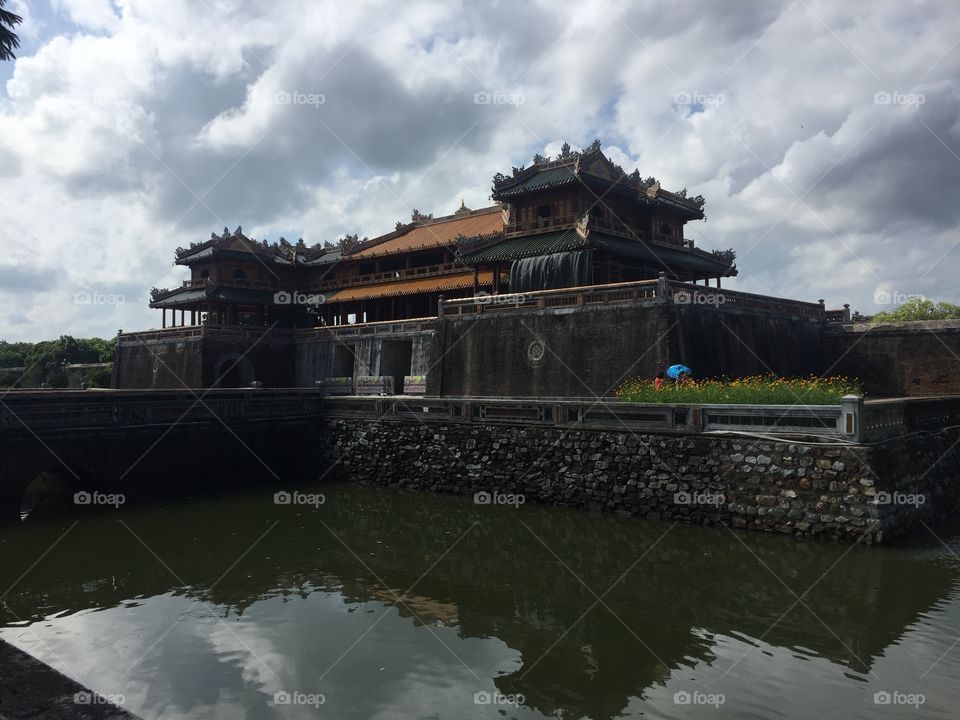 Citadel in Hue, Vietnam. An amazing, well preserved citadel with surrounding moats