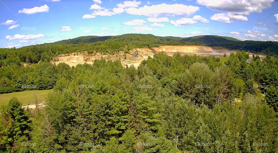 Top view of the countryside