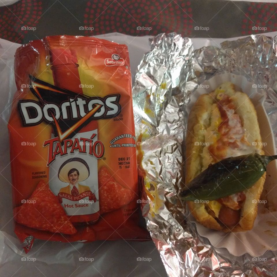 Sonora dog and Tapatio-flavored chips