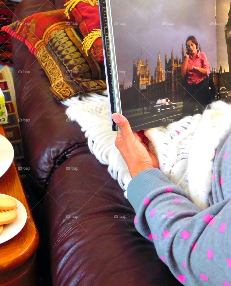 Cookies, tea, and a book that's all a need today 