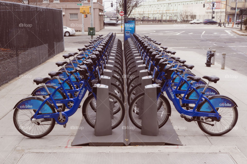 Rows of City Bicycles