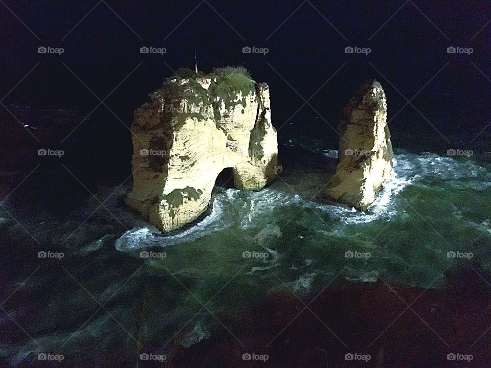 Rouche-Rock at night