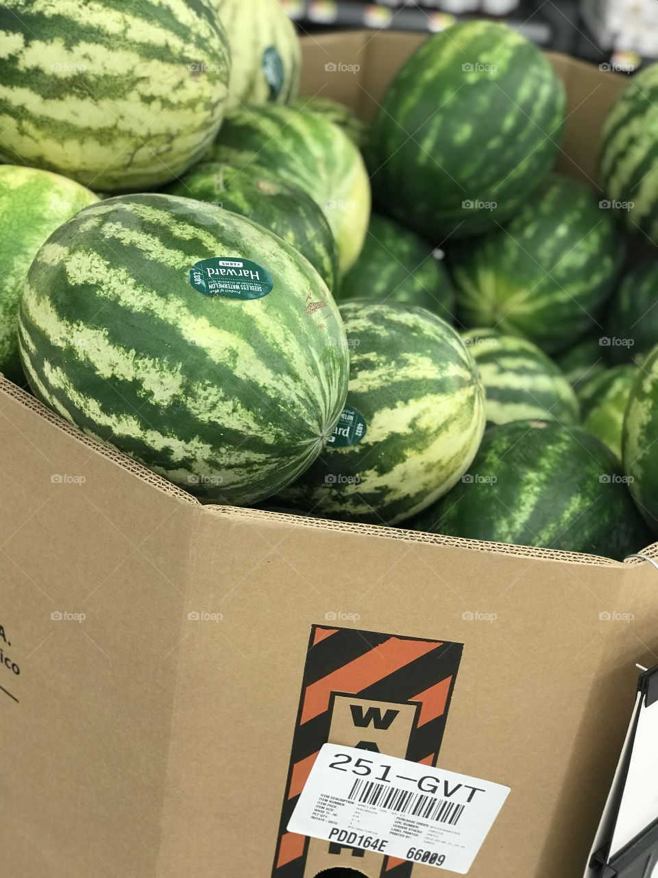Wonderful watermelons at a store:)