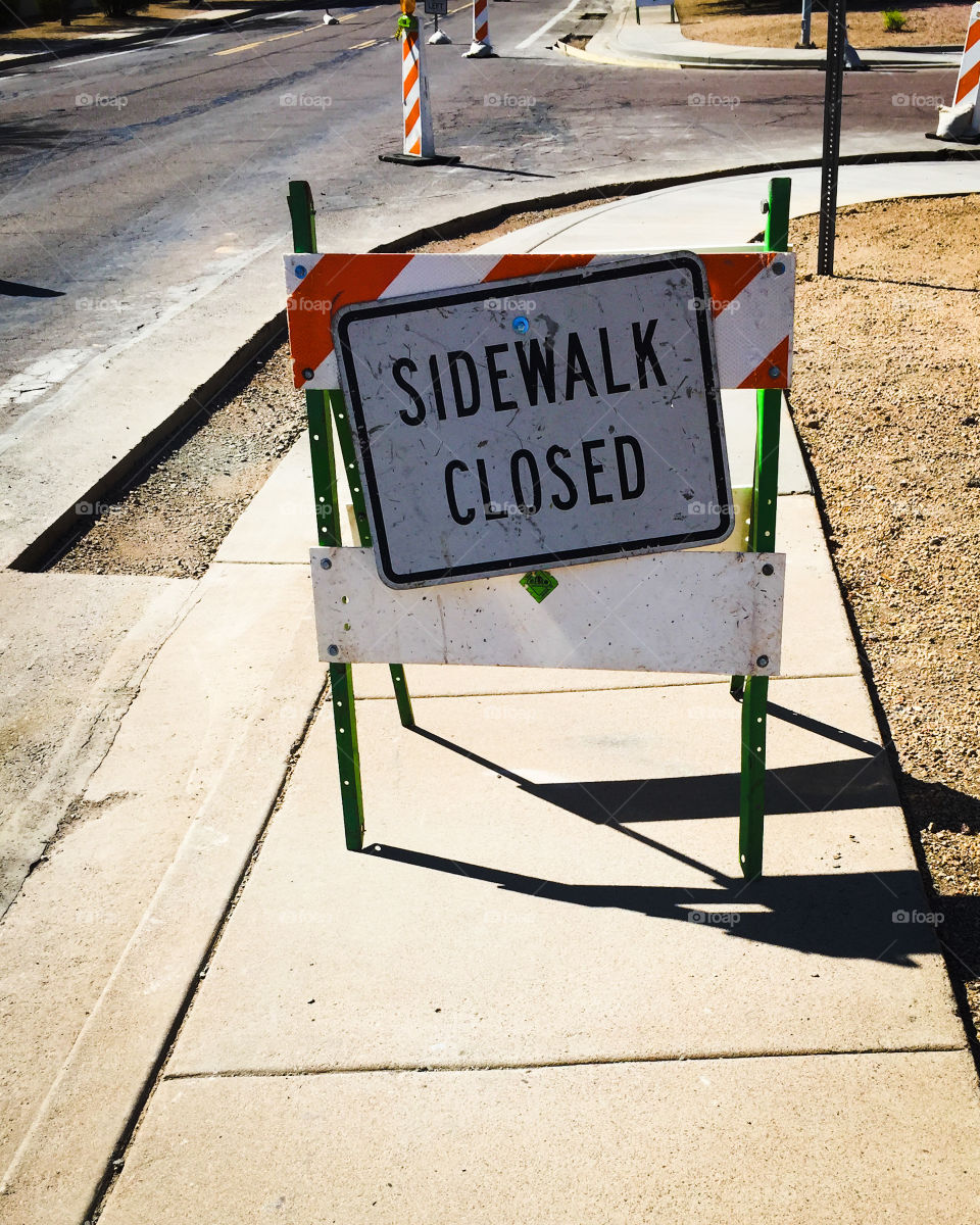 Sidewalk Cosed