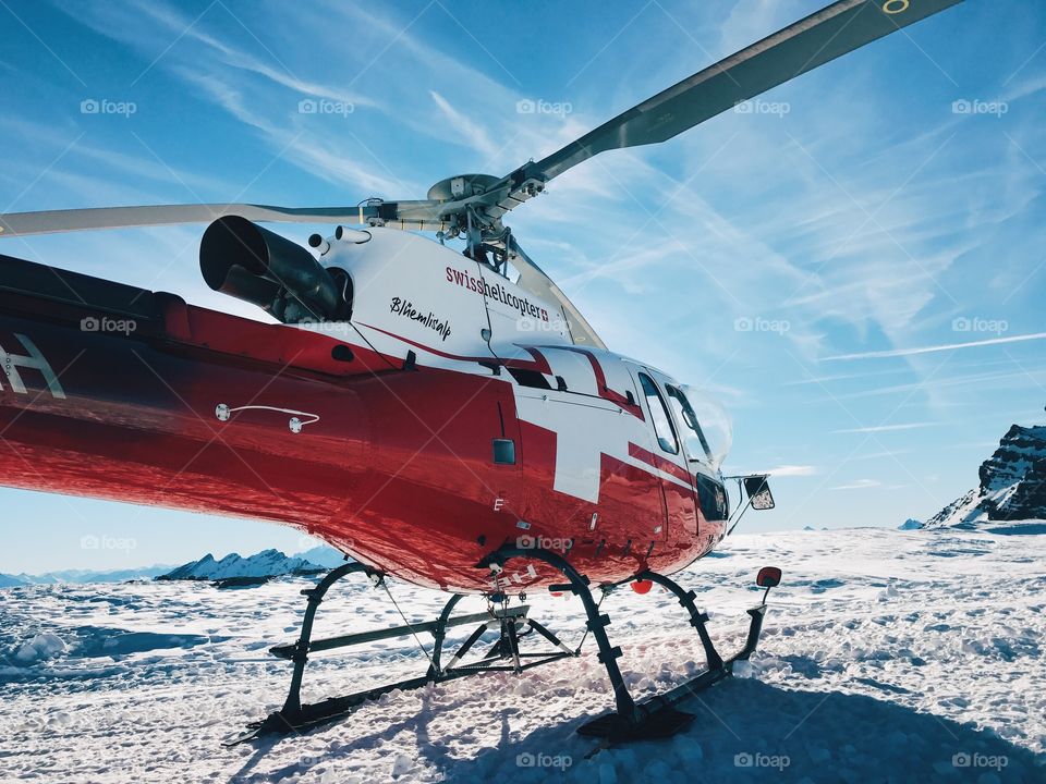 Helicopter in the Snow