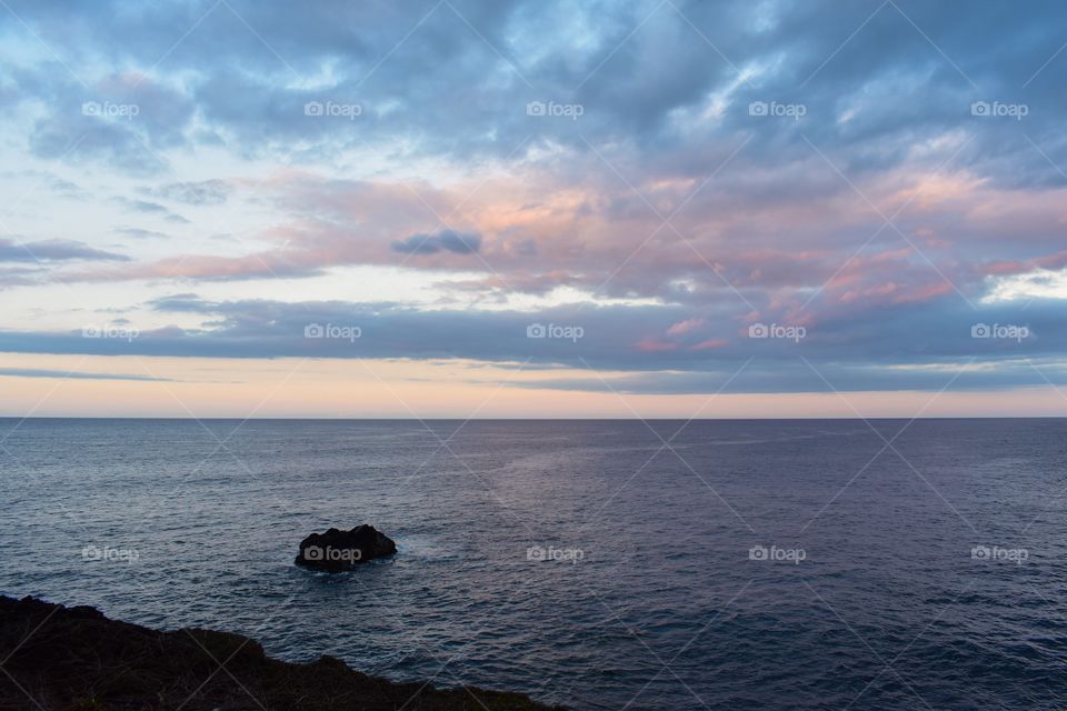 Dusk on the island of Hawaii