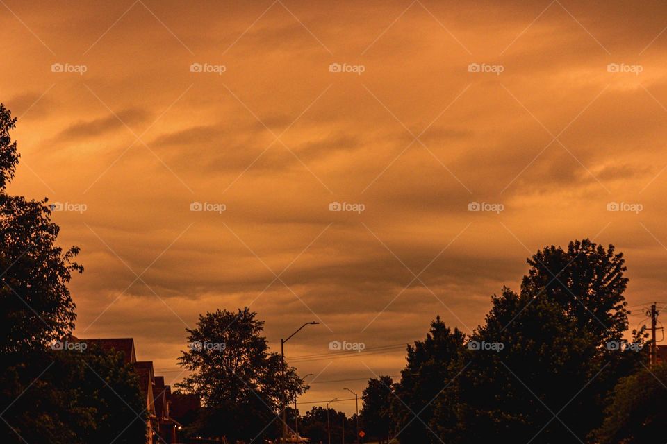 Orange sky