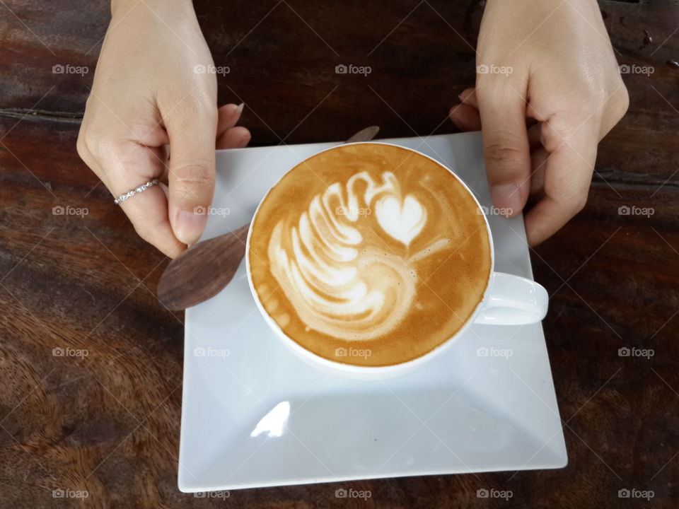 latte art ready to serve