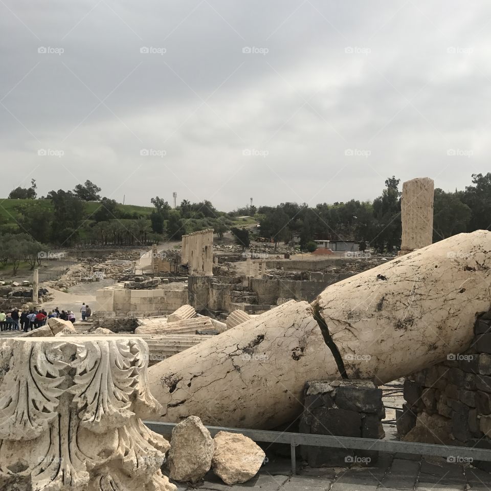 Buildings and Landmarks - Ancient Ruins Beit She'An in - Israel 