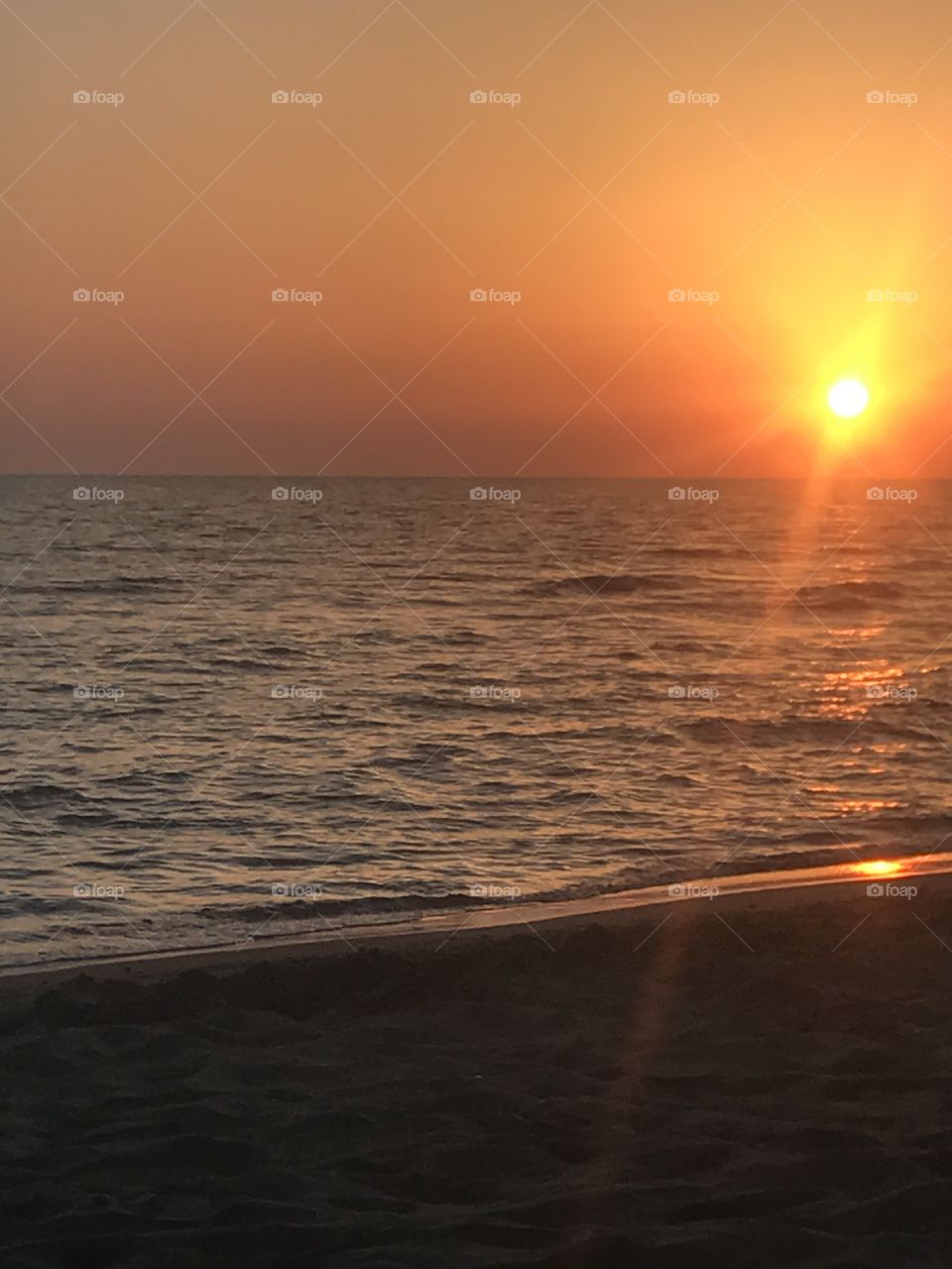 Sunset on beach