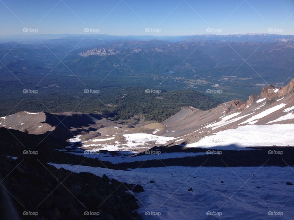 Top view of mount shasta