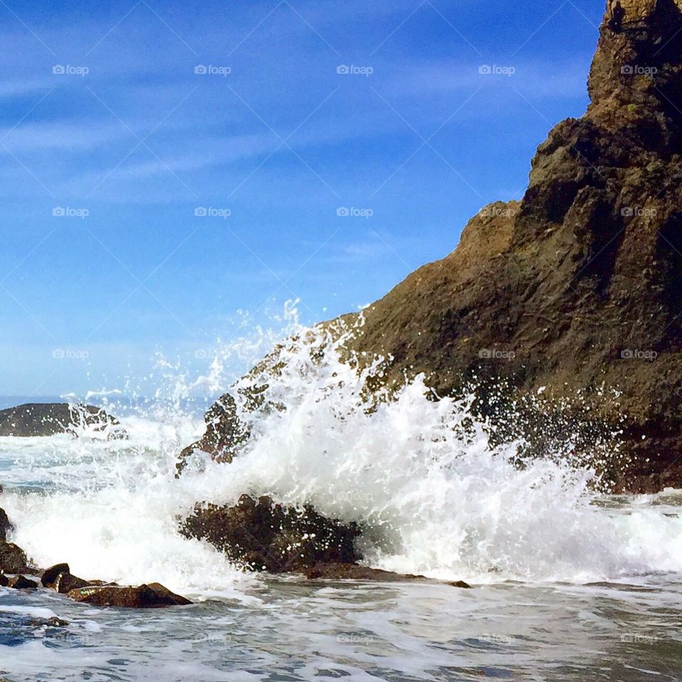 Crashing Surf. Oregon coast